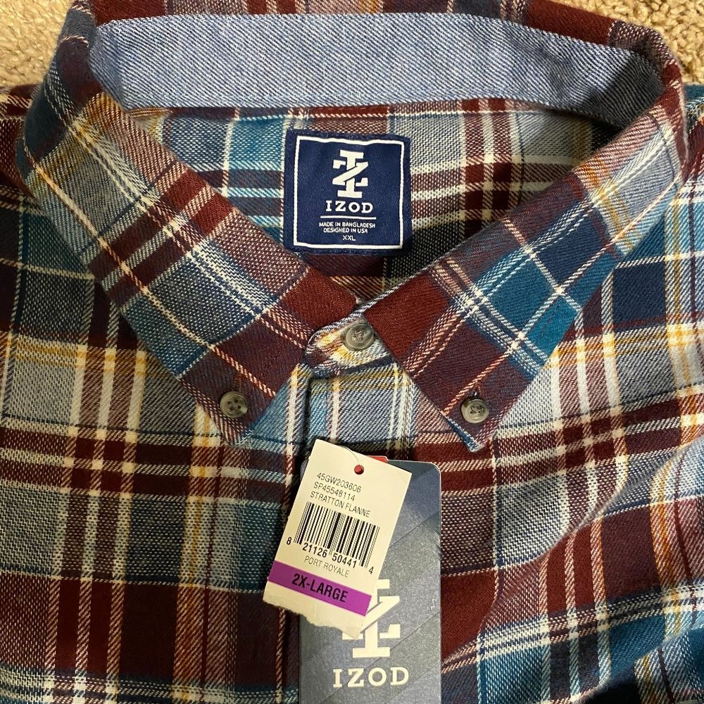 *NEW Mens plaid long sleeve tshirt